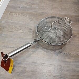 Williams Sonoma‎ Mesh Chef's Veggie Basket BBQ Grill Pan Lid Handle